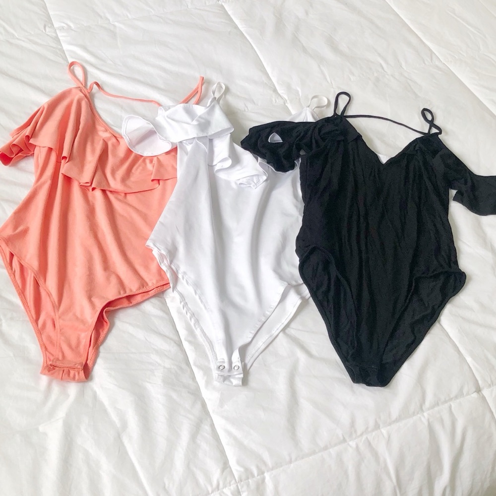 BUNDLE - 3 bodysuits size medium